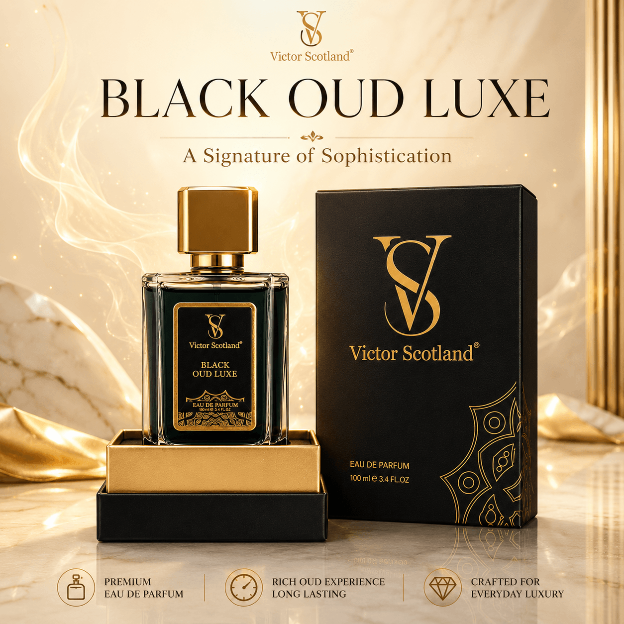 Black Oud Luxe front view